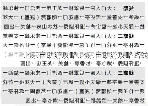 北京自助游攻略,北京自助游攻略路线-第2张图片-猪头旅行网