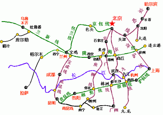 中国铁路地图,中国铁路地图全图高清版大图-第1张图片-猪头旅行网