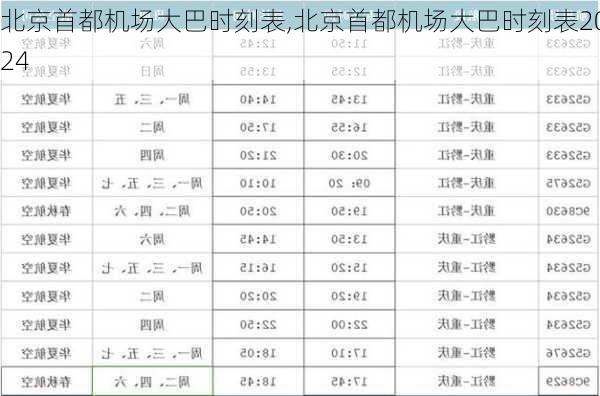 北京首都机场大巴时刻表,北京首都机场大巴时刻表2024-第2张图片-猪头旅行网