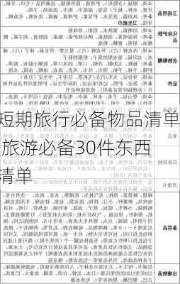 短期旅行必备物品清单,旅游必备30件东西清单-第3张图片-猪头旅行网