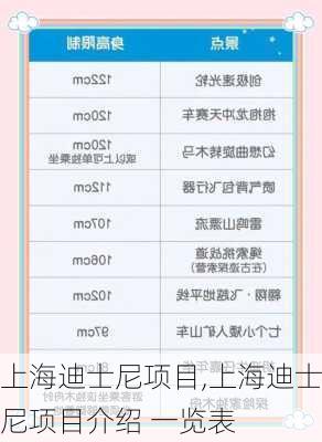 上海迪士尼项目,上海迪士尼项目介绍 一览表-第1张图片-猪头旅行网