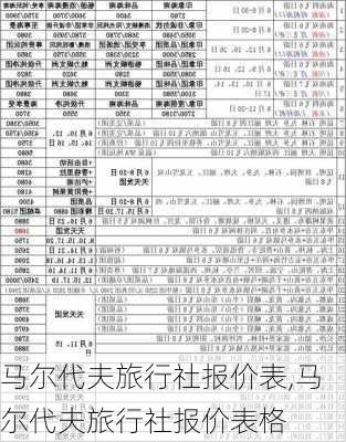 马尔代夫旅行社报价表,马尔代夫旅行社报价表格-第1张图片-猪头旅行网