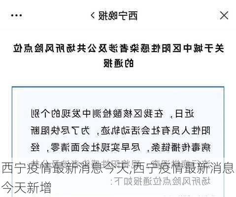 西宁疫情最新消息今天,西宁疫情最新消息今天新增-第3张图片-猪头旅行网