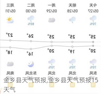 金乡县天气预报,金乡县天气预报15天气