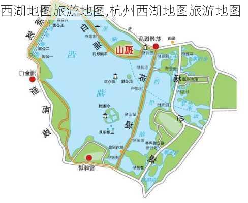 西湖地图旅游地图,杭州西湖地图旅游地图-第1张图片-猪头旅行网