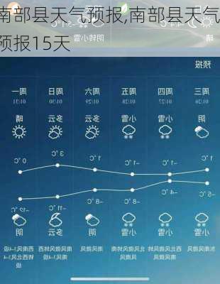 南部县天气预报,南部县天气预报15天