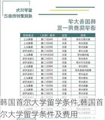 韩国首尔大学留学条件,韩国首尔大学留学条件及费用