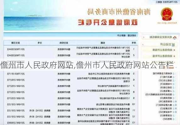 儋州市人民政府网站,儋州市人民政府网站公告栏