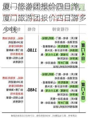 厦门旅游团报价四日游,厦门旅游团报价四日游多少钱-第1张图片-猪头旅行网