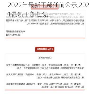 2022年最新干部任前公示,2021最新干部任免-第1张图片-猪头旅行网