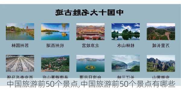 中国旅游前50个景点,中国旅游前50个景点有哪些