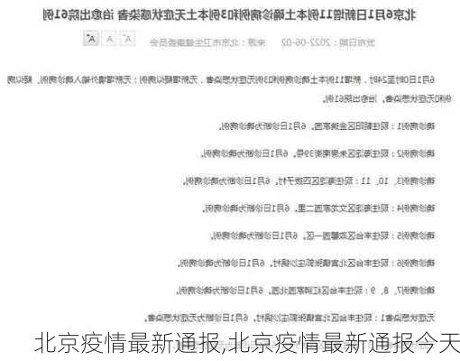 北京疫情最新通报,北京疫情最新通报今天