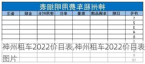 神州租车2022价目表,神州租车2022价目表图片-第2张图片-猪头旅行网