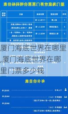 厦门海底世界在哪里,厦门海底世界在哪里门票多少钱