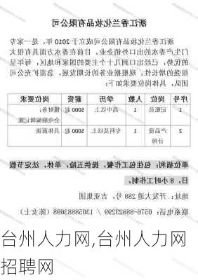 台州人力网,台州人力网招聘网-第2张图片-猪头旅行网