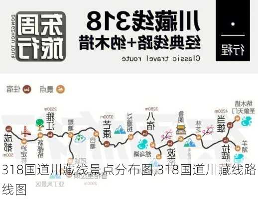 318国道川藏线景点分布图,318国道川藏线路线图-第2张图片-猪头旅行网