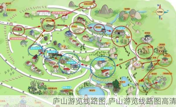 庐山游览线路图,庐山游览线路图高清-第3张图片-猪头旅行网