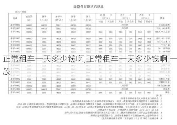 正常租车一天多少钱啊,正常租车一天多少钱啊 一般-第3张图片-猪头旅行网