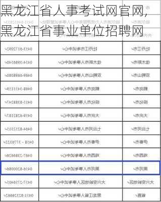 黑龙江省人事考试网官网,黑龙江省事业单位招聘网-第3张图片-猪头旅行网