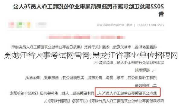 黑龙江省人事考试网官网,黑龙江省事业单位招聘网-第2张图片-猪头旅行网