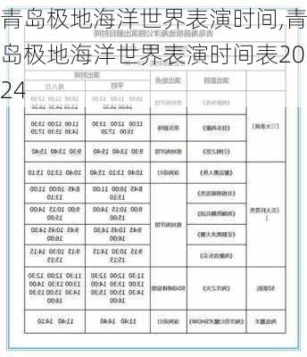 青岛极地海洋世界表演时间,青岛极地海洋世界表演时间表2024-第1张图片-猪头旅行网