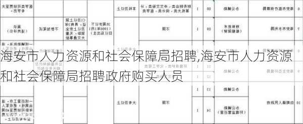 海安市人力资源和社会保障局招聘,海安市人力资源和社会保障局招聘政府购买人员-第2张图片-猪头旅行网