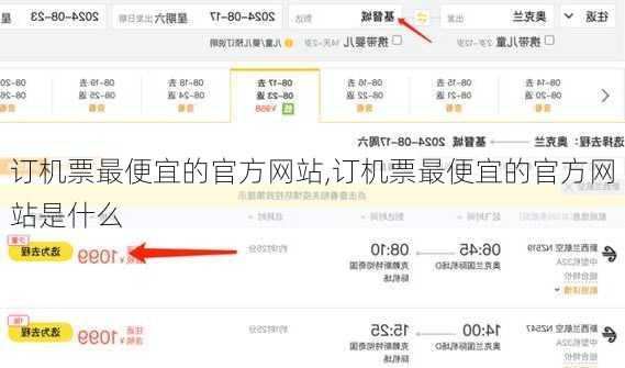 订机票最便宜的官方网站,订机票最便宜的官方网站是什么