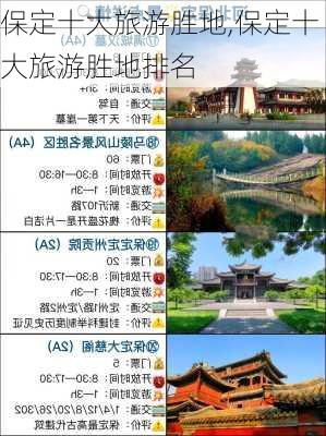 保定十大旅游胜地,保定十大旅游胜地排名