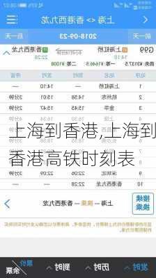 上海到香港,上海到香港高铁时刻表-第1张图片-猪头旅行网